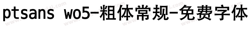 ptsans wo5-粗体常规字体转换
